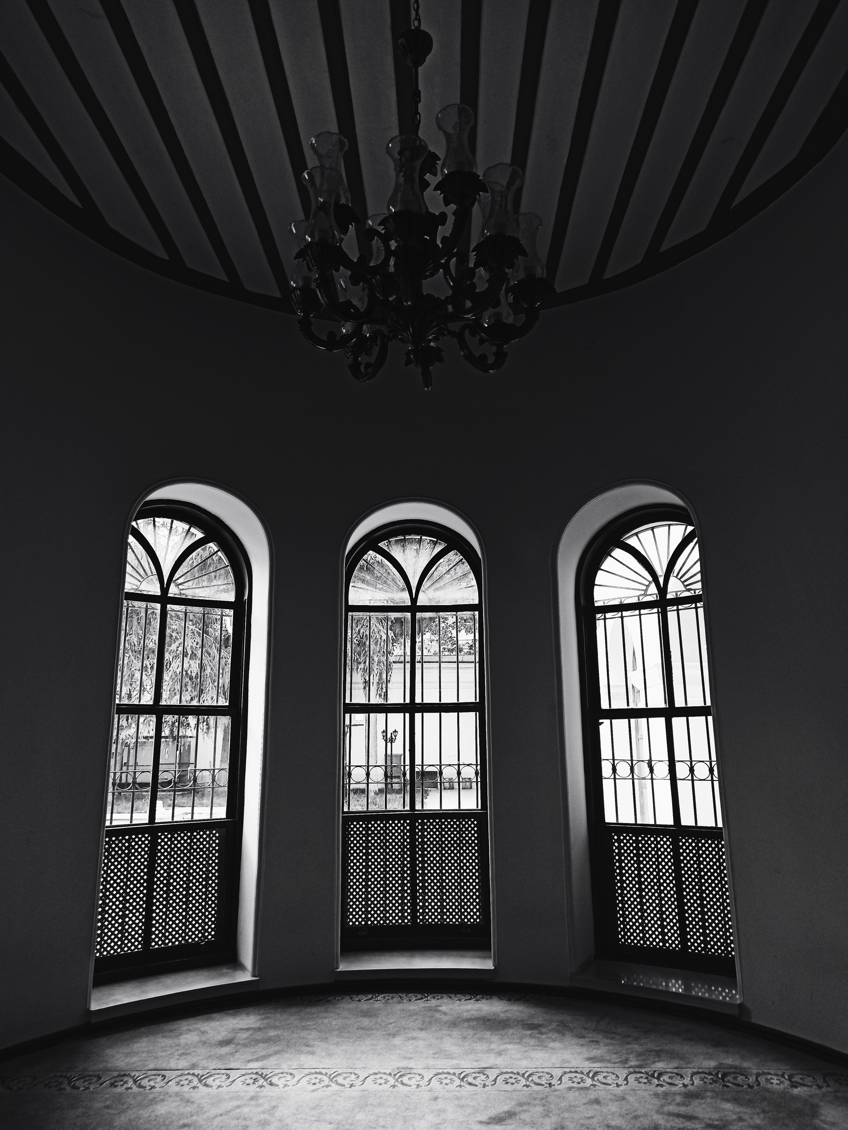Black and White Photo of the Room 